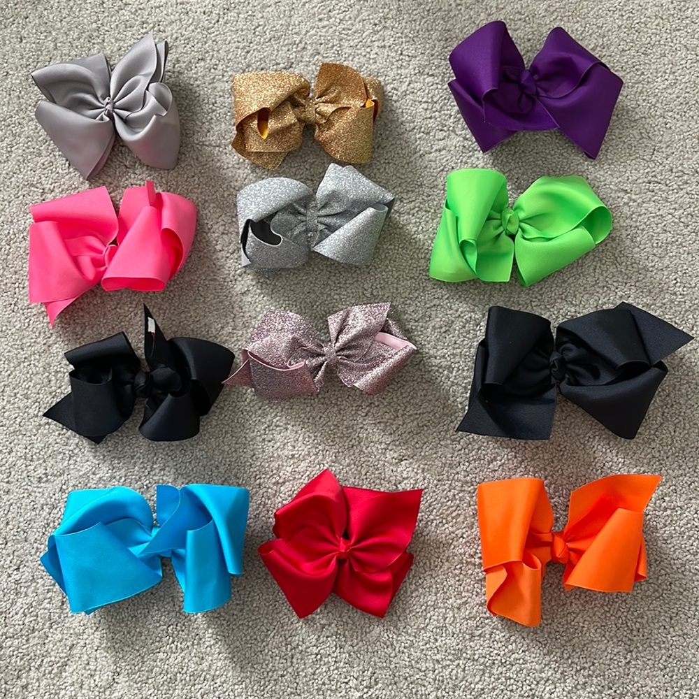 Hair Bows!  Girls!  Glitter Bows!